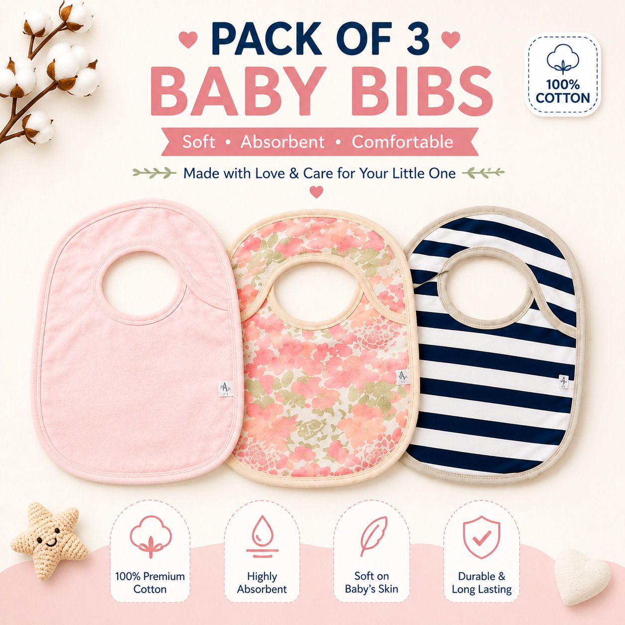 BABY BIBS U TYPE PACK 3-image-23
