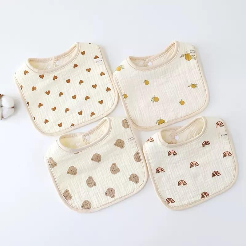 bigbought Adjustable Baby Bibs Cotton Baby Saliva & Feeding Bibs Cute Printed | Pack of 5-picture-12