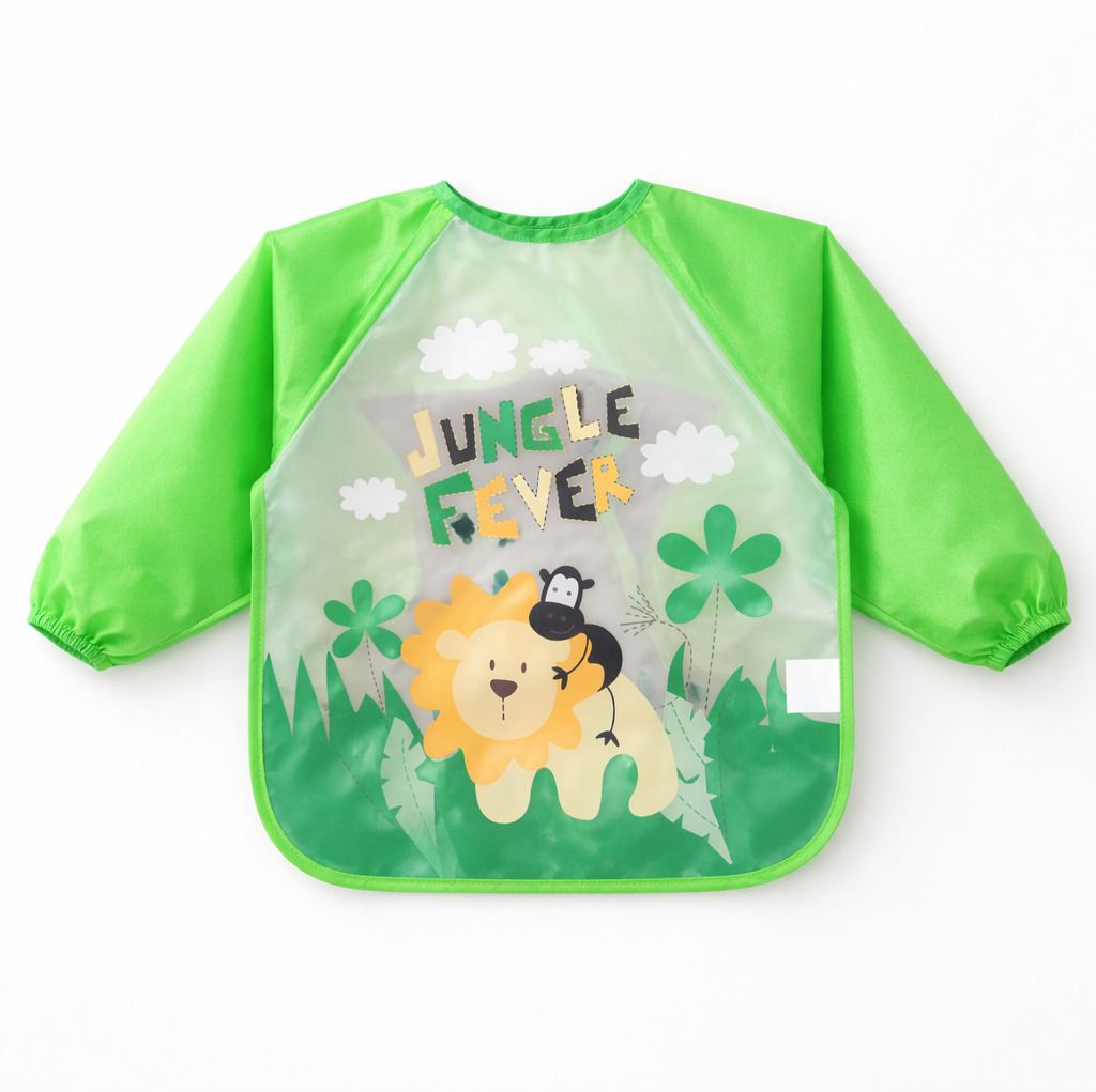 Full Sleeves Baby Bib Waterproof Feeding Apron for Toddlers-image-27