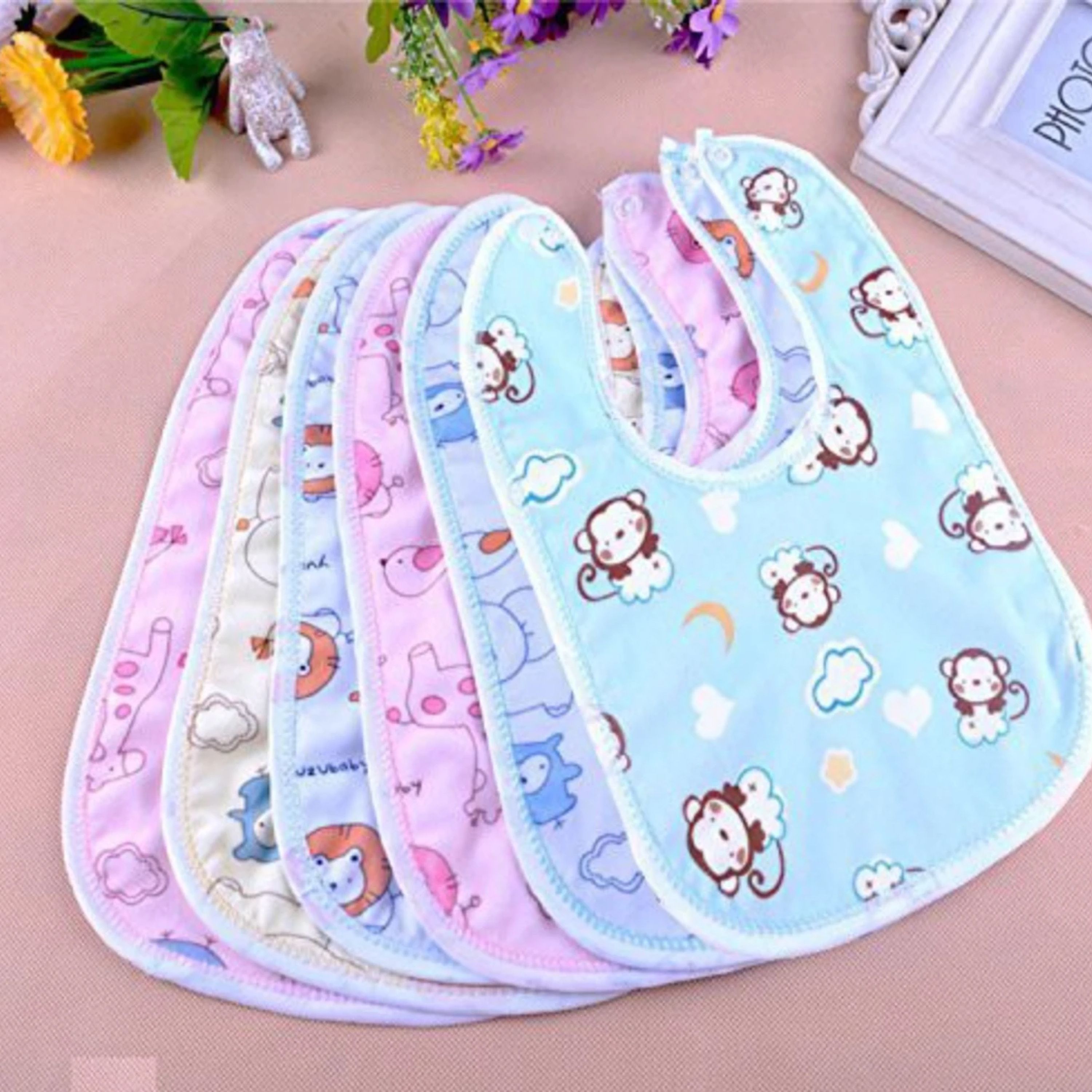 palmlon Baby Bib for Feeding & Drooling | Waterproof & Soft Cotton-picture-1