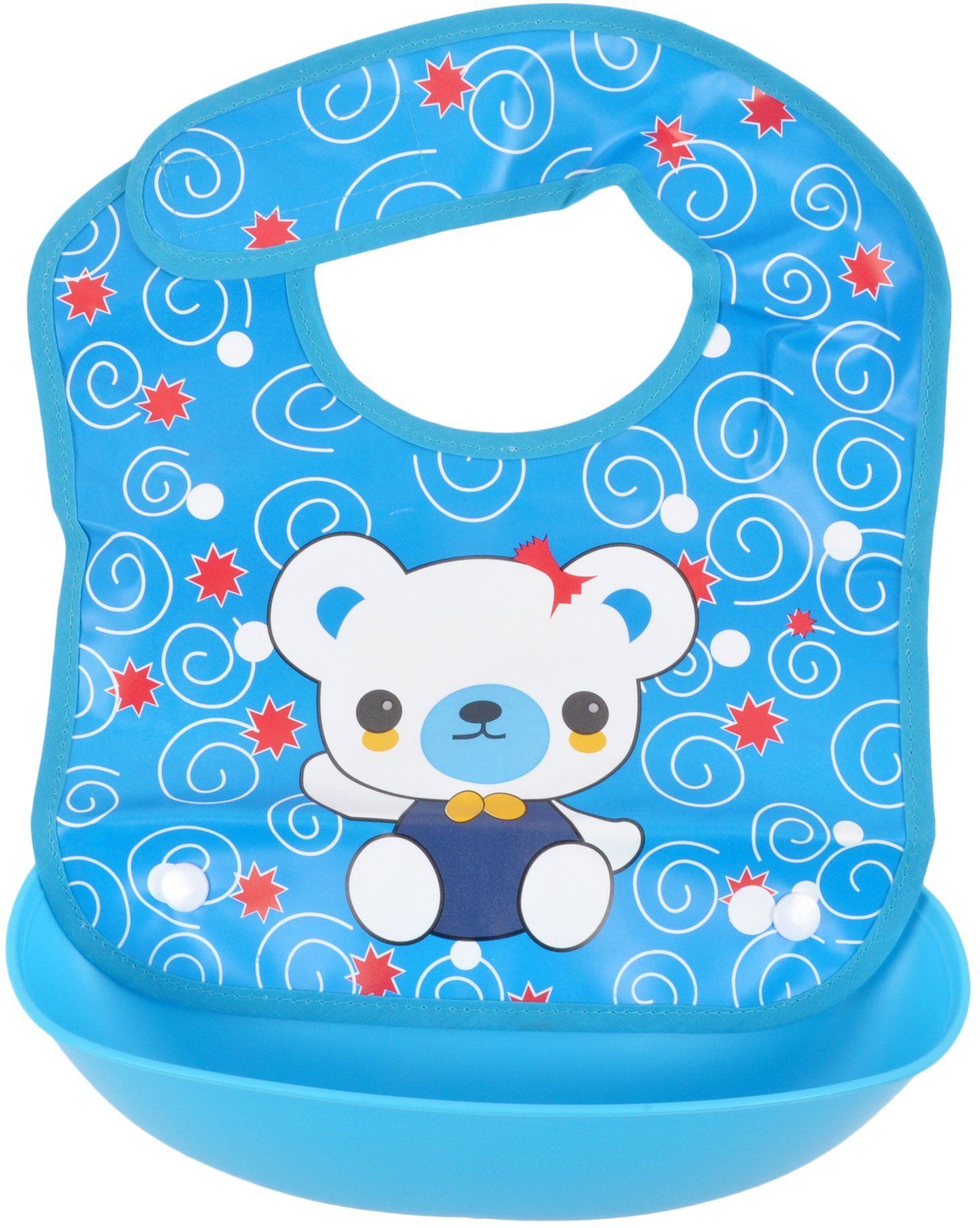 Waterproof Baby Silicon Bib for Feeding Infant with Detachable Food Catcher Tray-image-37