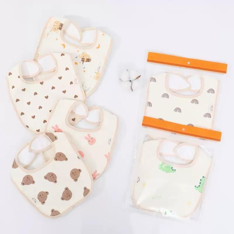 bigbought Premium Cotton Baby Bib Set | Soft & Absorbent Feeding Bibs for Newborn Babies-picture-35