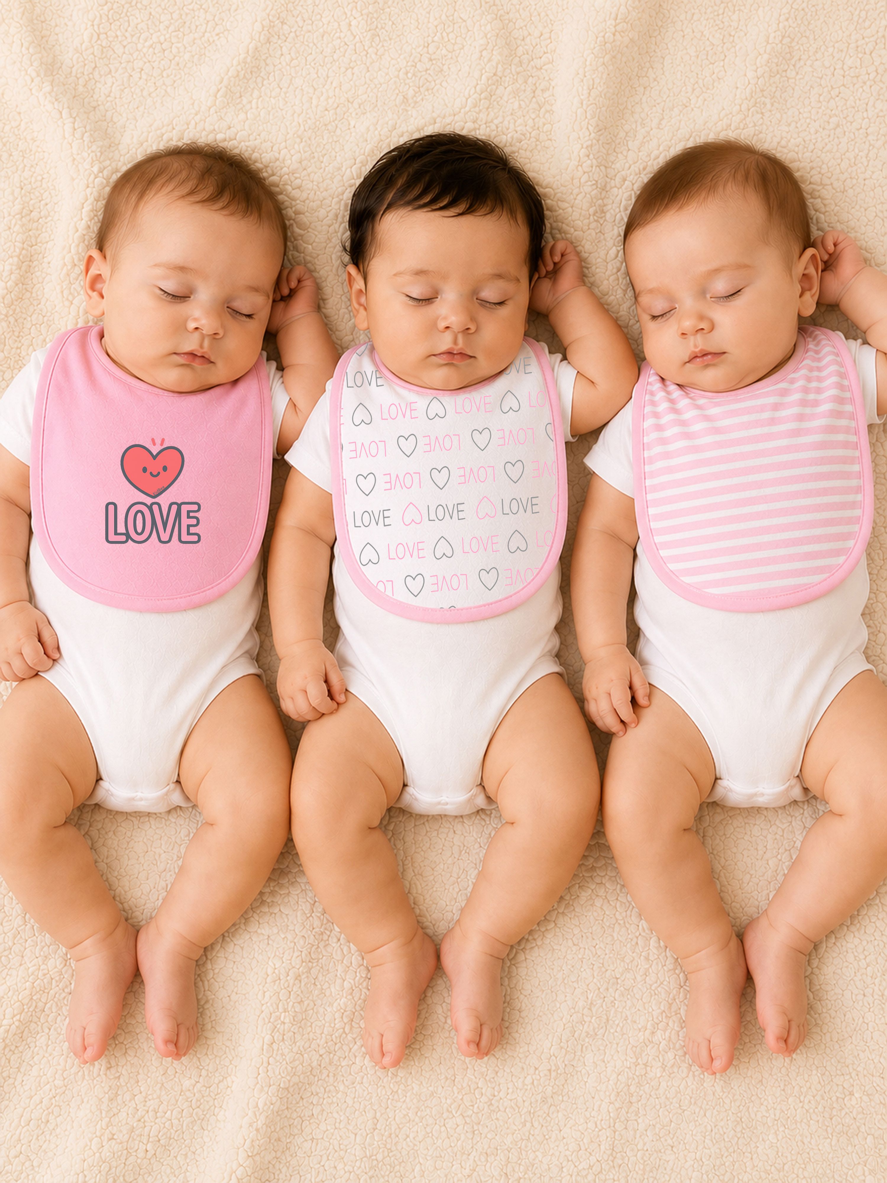 kidbee Cotton Feeding Bib Pack of 3 for Baby Boys & Girls 0-24 Months | Tiny Tots Bibs-picture-15