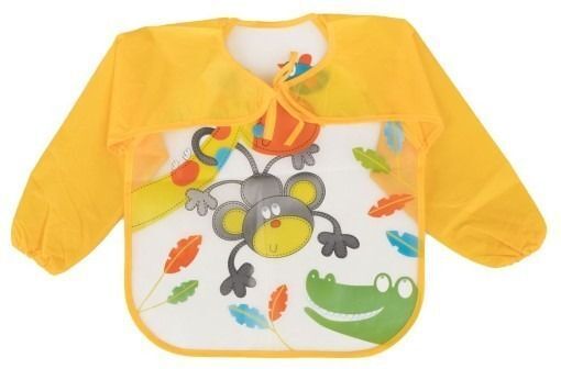 flengo; made for you Full Sleeves Apron Feeding Bib Washable Waterproof Bib for Newborns-picture-33
