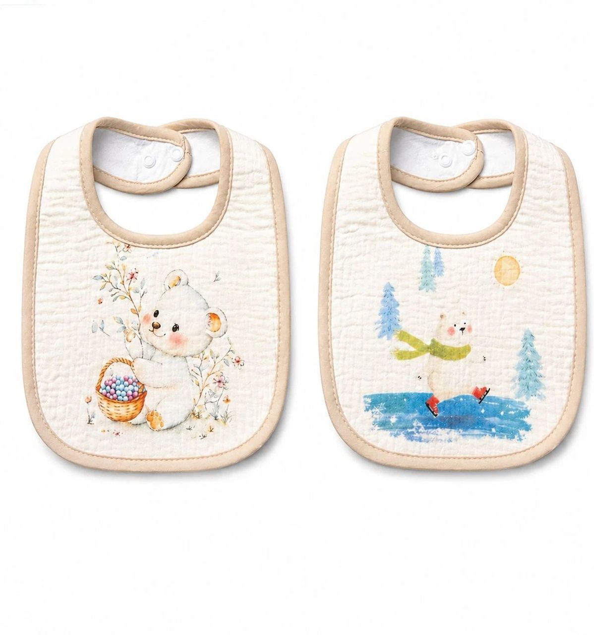 bigbought Baby Bib Waterproof Apron Soft & Absorbent Feeding Bib for Newborn Babies/Infant-picture-48