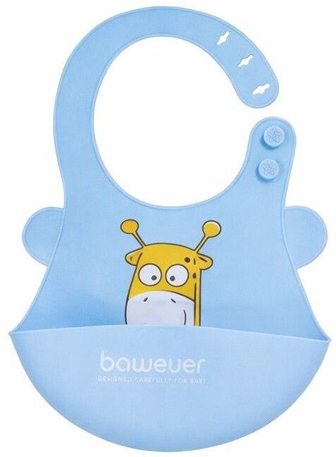 Silicone Baby Feeding Bib Adjustable Snap Buttons Strap Waterproof Soft Apron