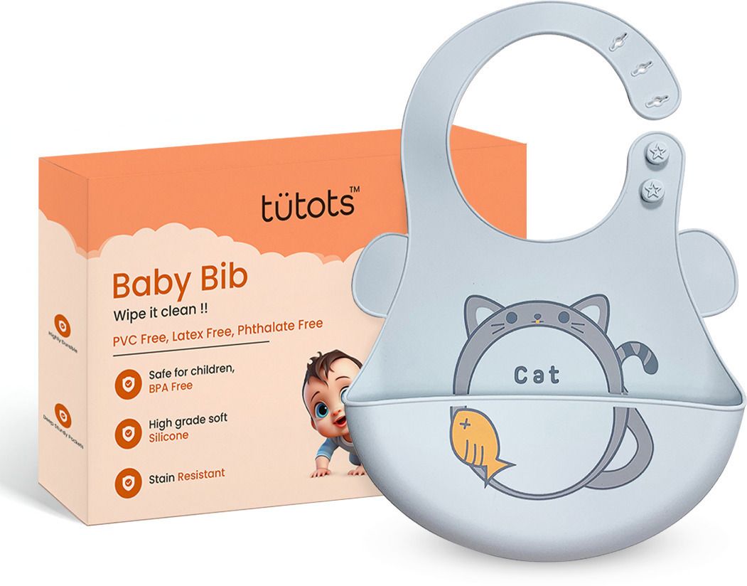 tutots Premium Silicone Baby Bib for Infants and Toddlers BPA Free, PVC Free Waterproof-picture-21