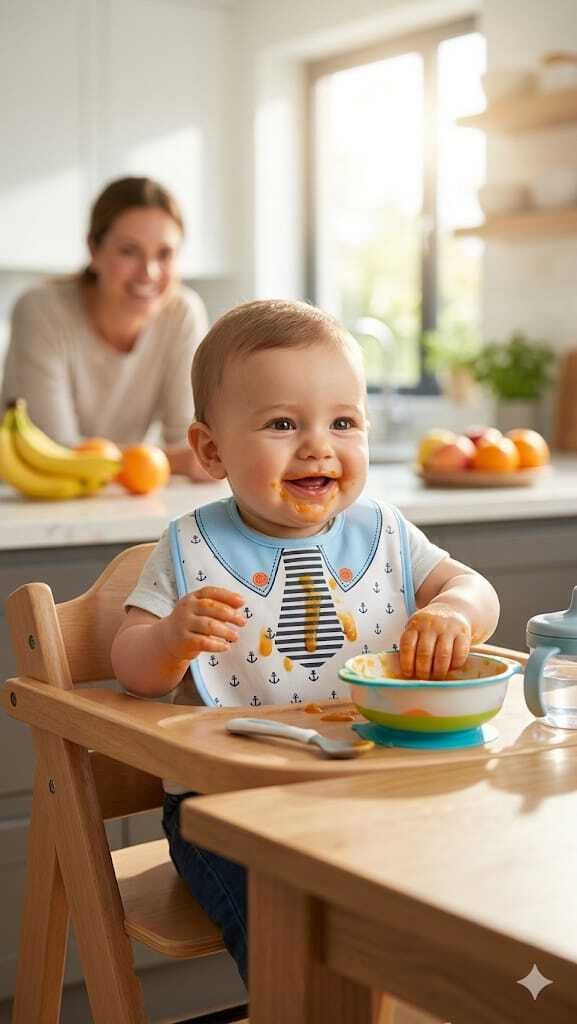 Baby Cotton Bib Soft Absorbent Feeding Bib for Babies with Snap Closure-image-6