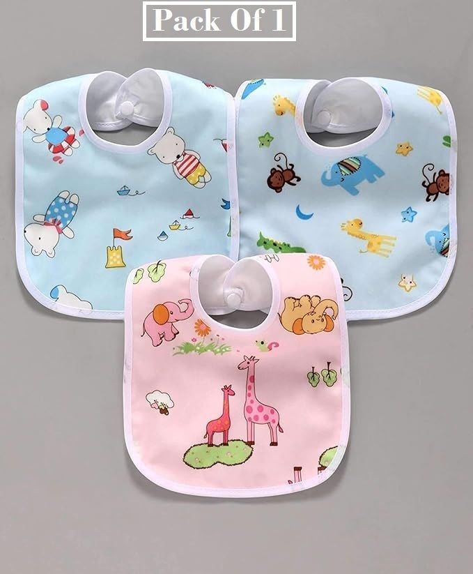 1Pcs Waterproof Baby Feeding Bibs Washable Stain & Odor Resistant Adjustable-image-41
