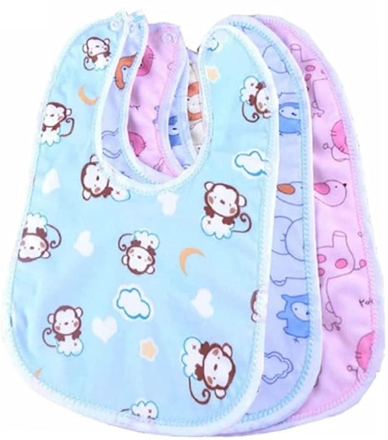 Baby Waterproof Bibs Apron (3 Button bibs)-image-23