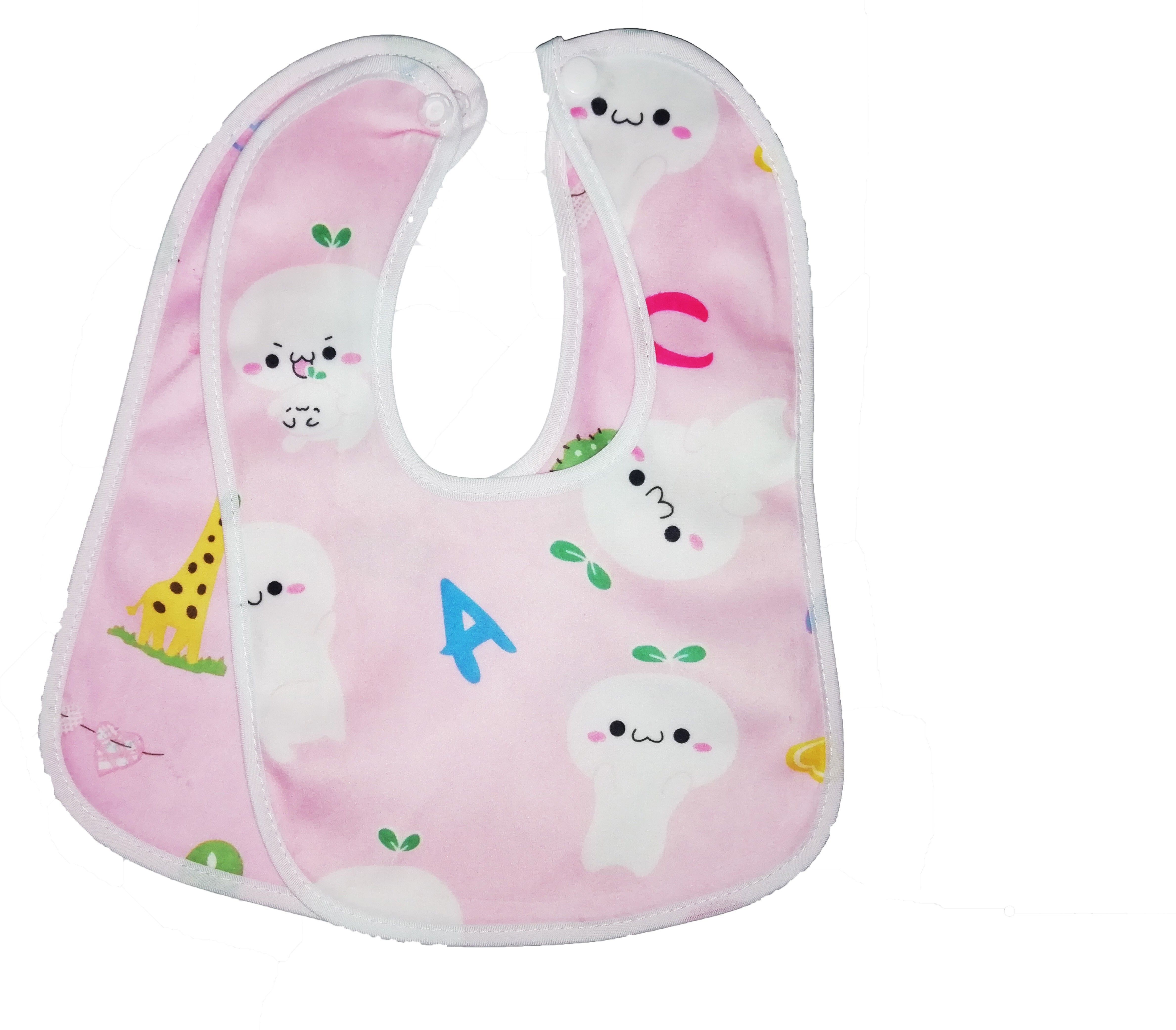 2pcs/set Pure Cotton 360 Round neck Baby Bibs-image-1