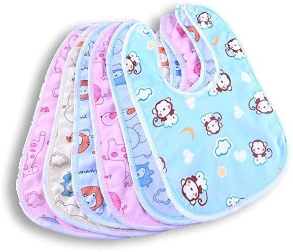 Baby Bibs Apron for Baby boy and Girl Assorted- Pack of 6-image-4