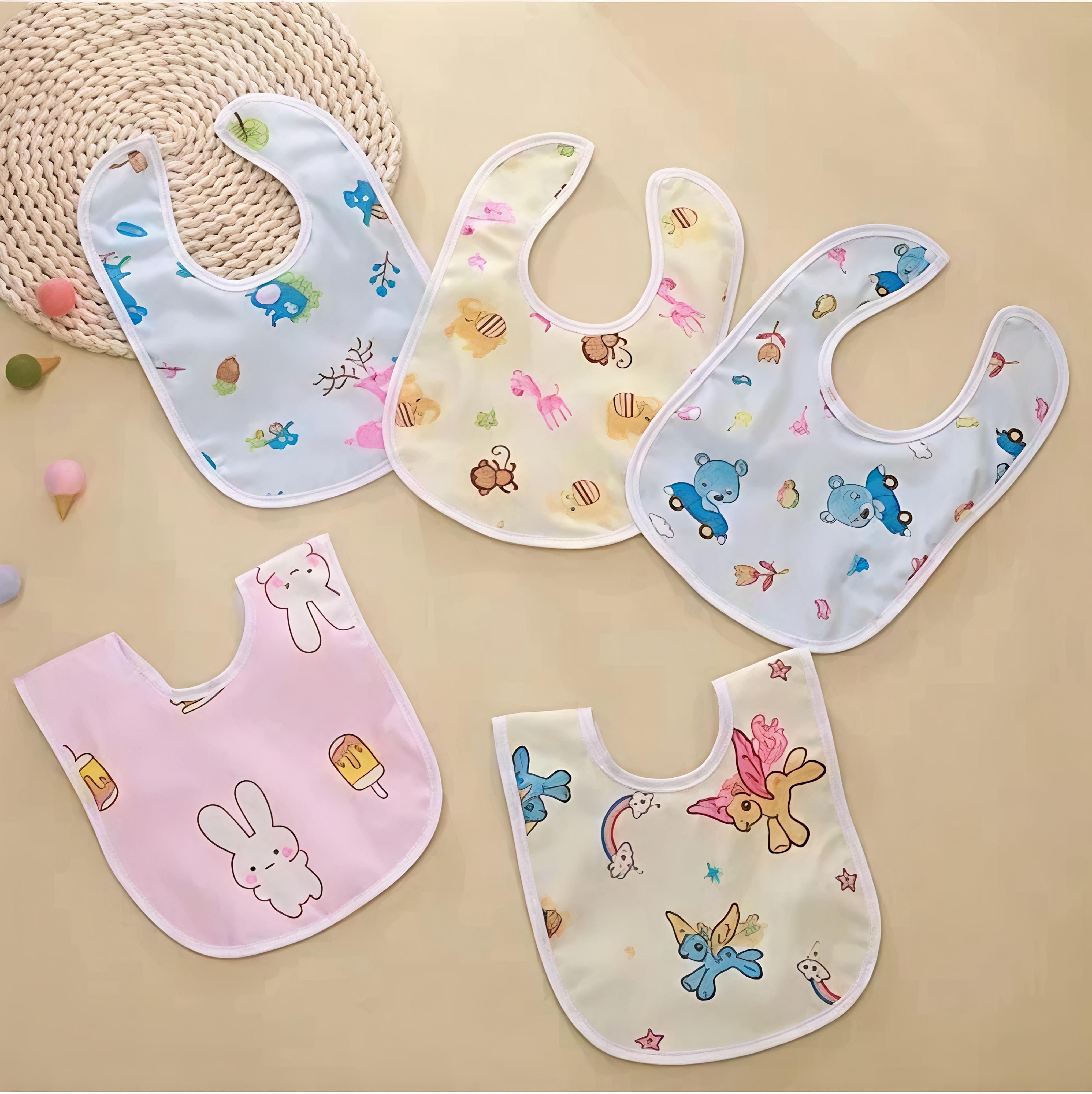 bebsy Baby Button Bibs Pack of 3 | Soft Reusable Weaning Bib Set for Infants ,Toddlers-picture-46
