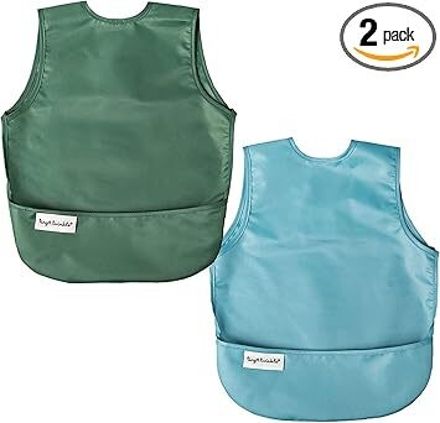 Mess Proof Baby Bibs 2 Pack Waterproof Toddler Bib for Eating, (6–24M-image-29