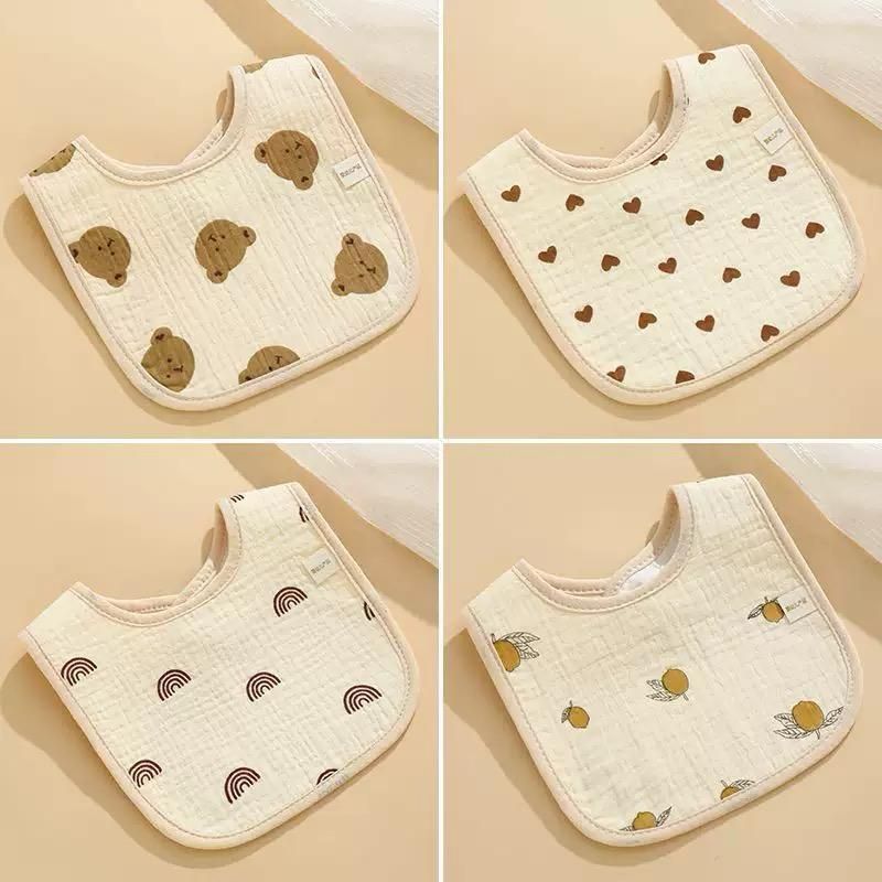 bigbought Muslin Cotton Baby Bib Combo | Feeding, Burping & Teething Bibs PACK OF 4-picture-38