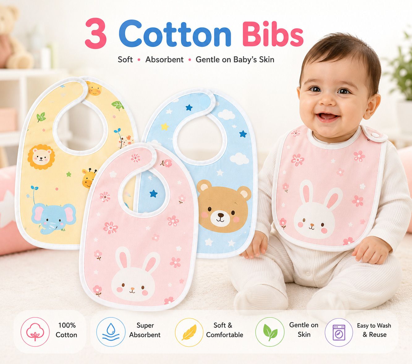 itachi ZZ-BABY-COTTON-BIB-picture-29