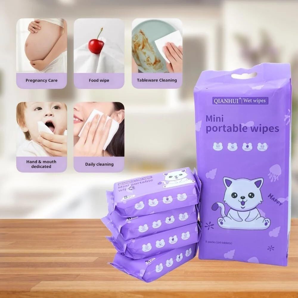 hbstreads Mini Baby Wipes Disposable Portable Pocket Water Wipes Baby Skin Care-picture-37