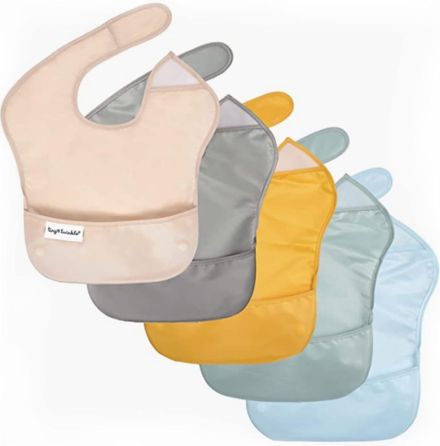 tiny twinkle Mess Proof, Waterproof Feeding Bib,(6-24 months) Ideal for Travel (Pack of 5)-picture-18