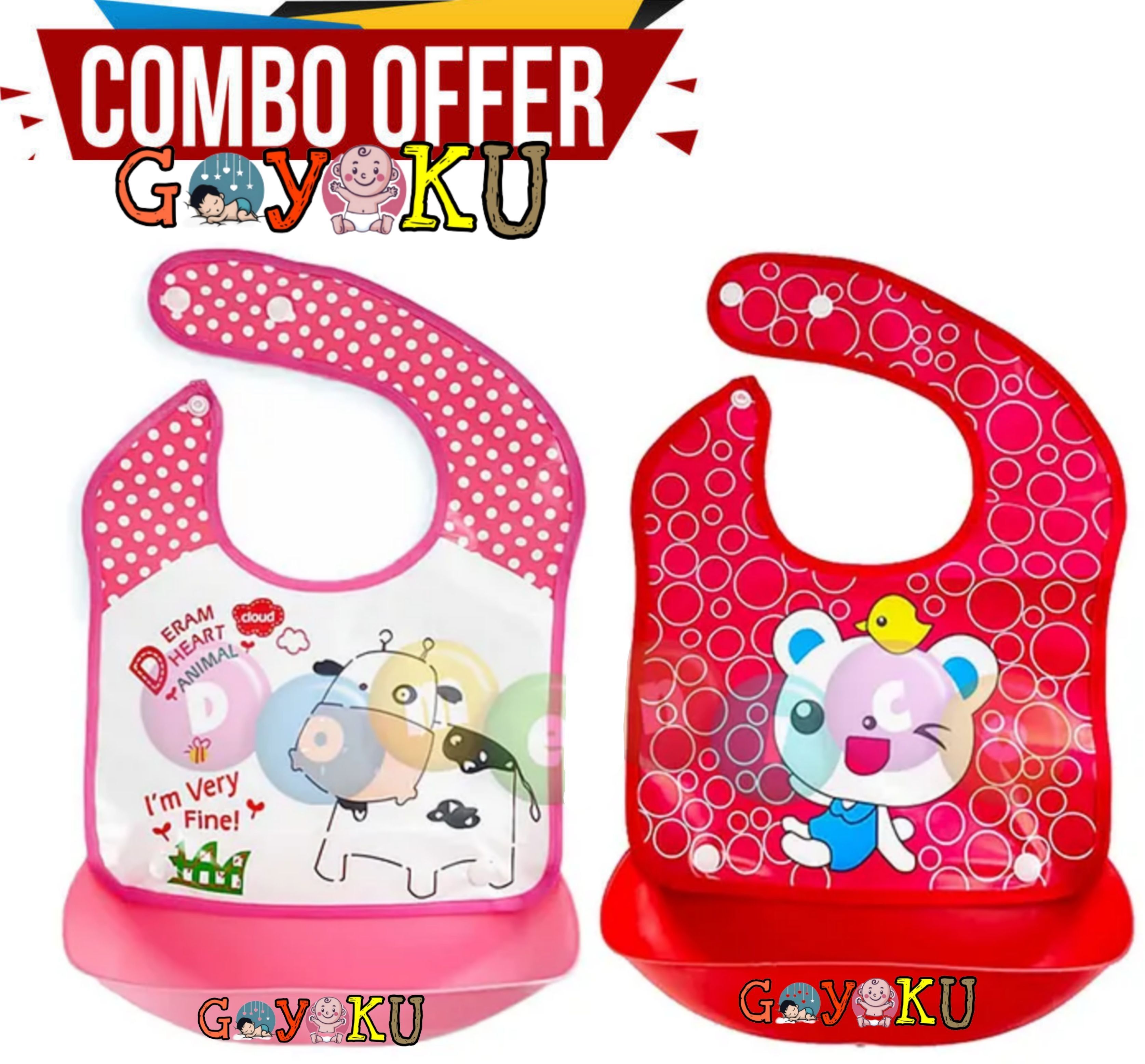 Baby Silicone Tray Bib With Detachable Food Catcher-image-47