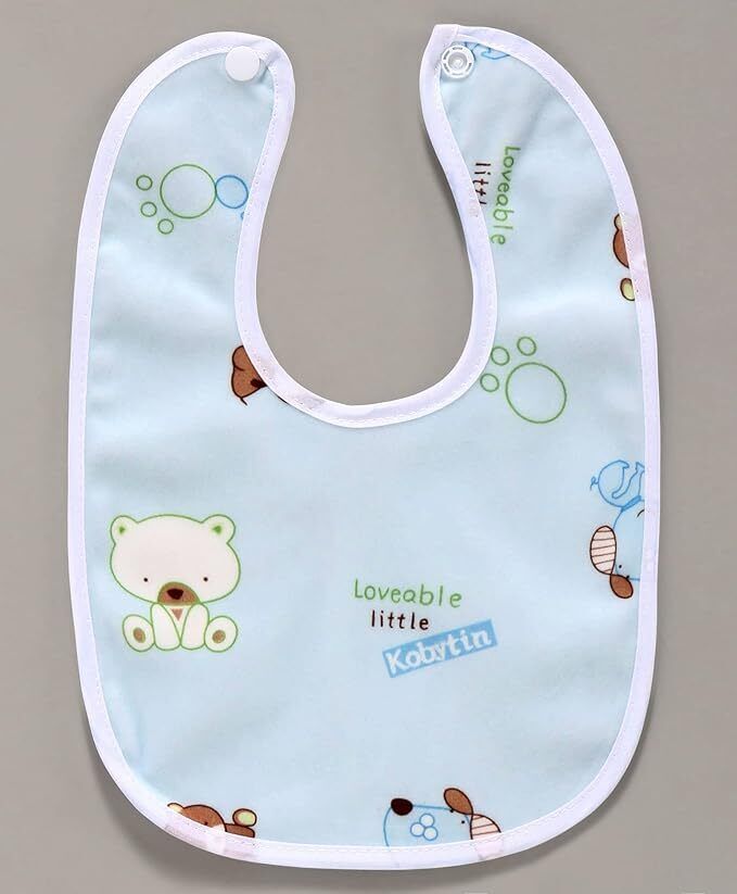 sbts Baby Button Bibs for Feeding and Drooling Cute Animated Print with Tich Button-picture-28