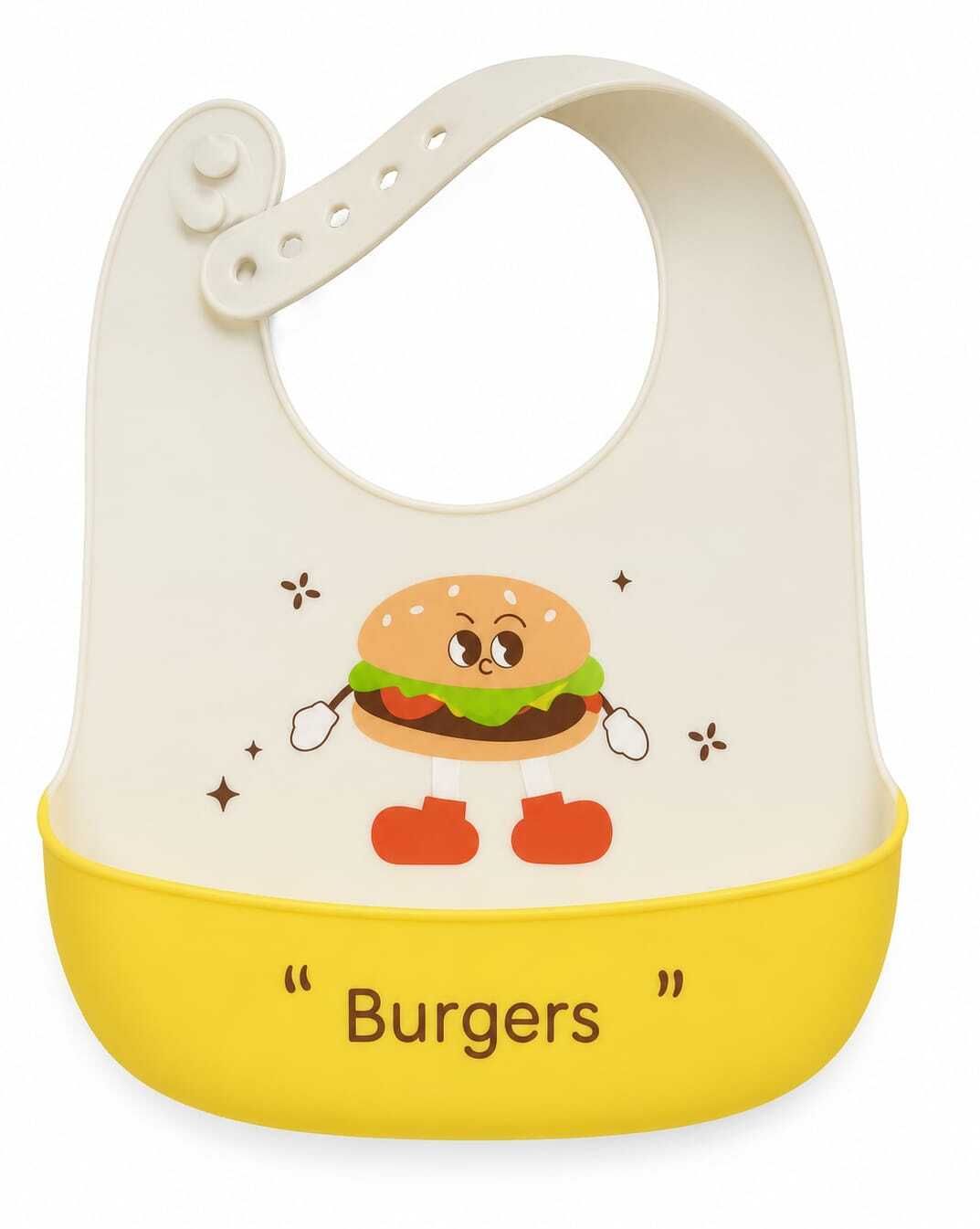 kapoor trading Silicone Baby Bib with Food Catcher Pocket | Adjustable Waterproof Bib-picture-43
