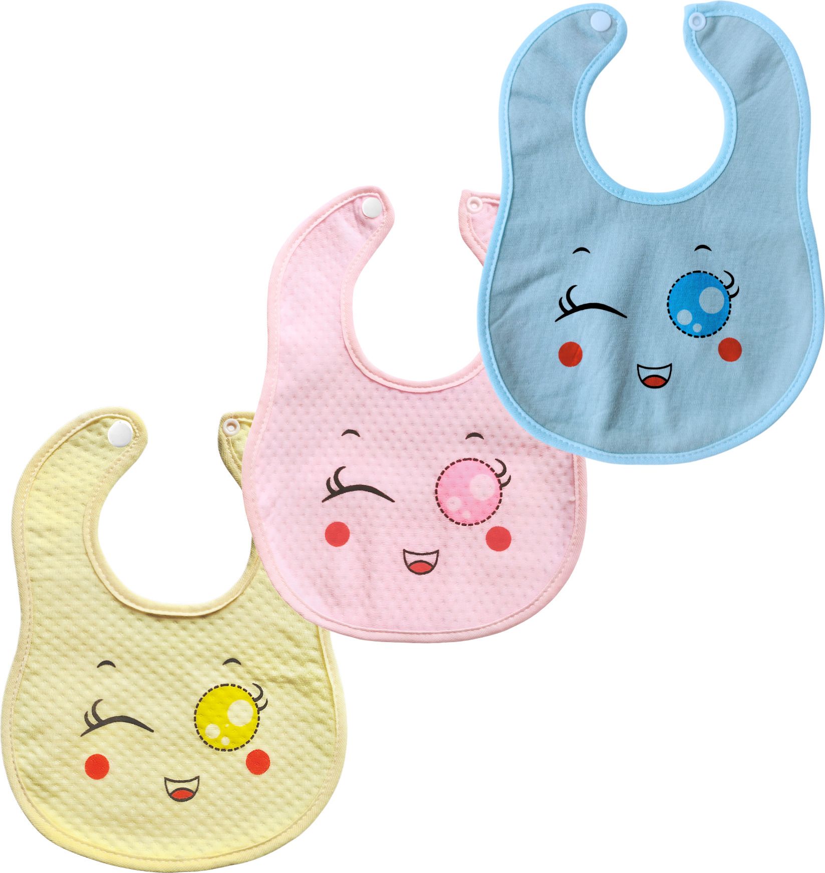 mother's hive Cotton Baby Bibs Pack of 3 | Waterproof Feeding Bibs | Newborn to 36 Months-picture-30
