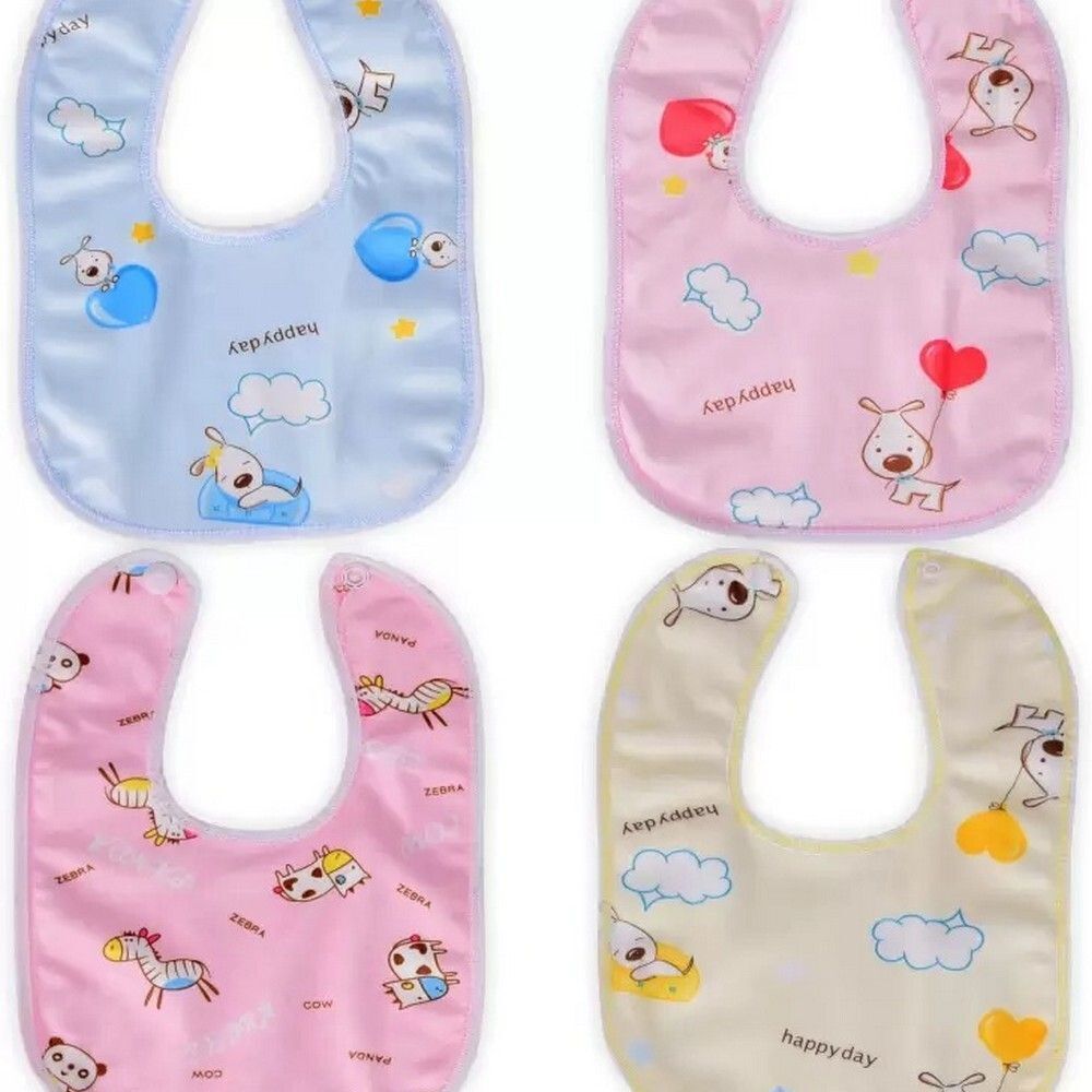 sbts Pack of 4 Waterproof Baby Bibs with Food Soft and Comfortable-picture-29