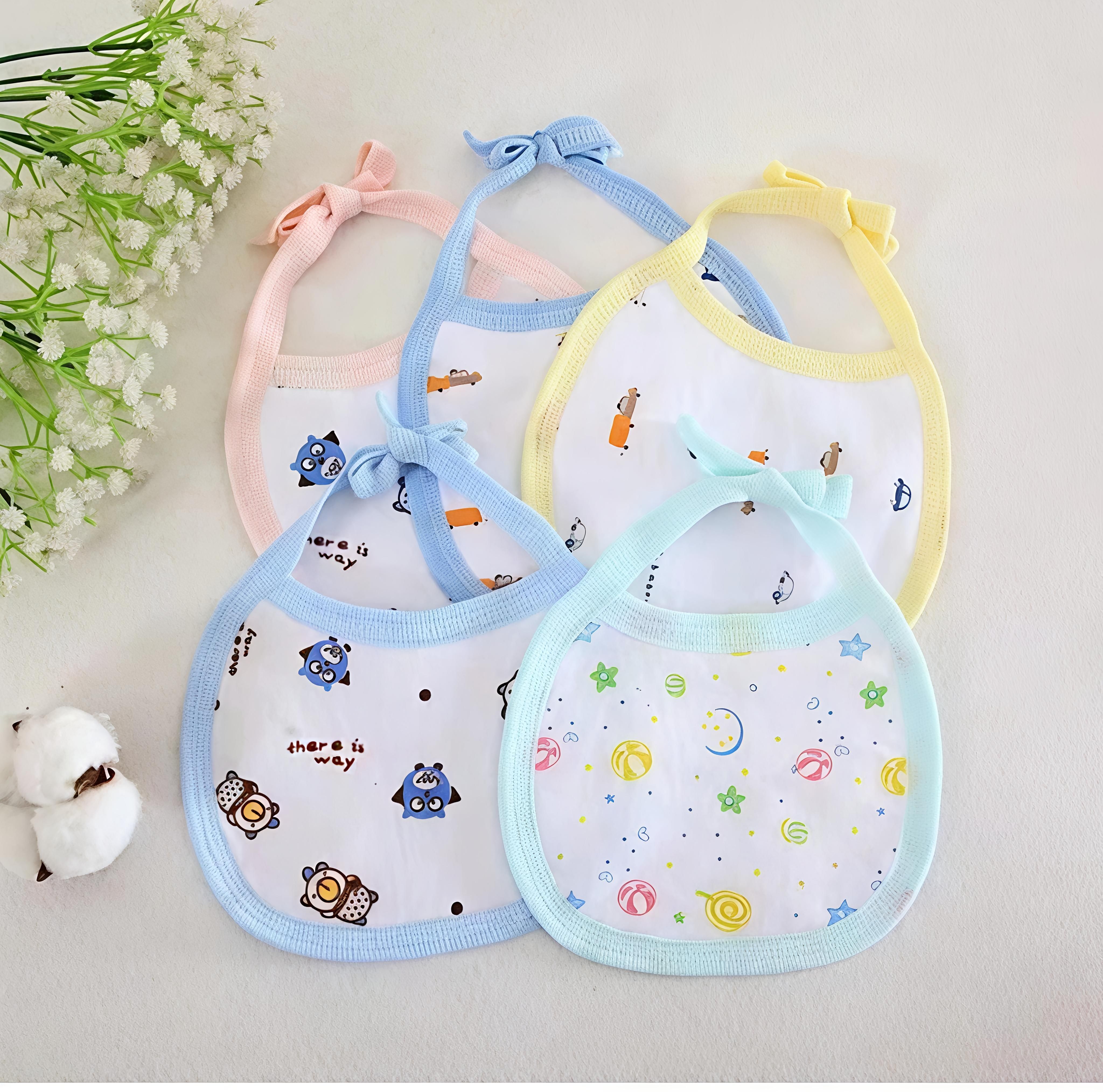 bebsy Baby Bibs Cotton Waterproof ,Set of 5 Bibs, Reusable, Adjustable Bibs for babies-picture-25