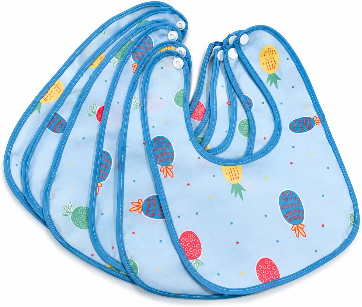 nubeenest Soft Cotton Baby Feeding Bib Pack of 6-picture-0