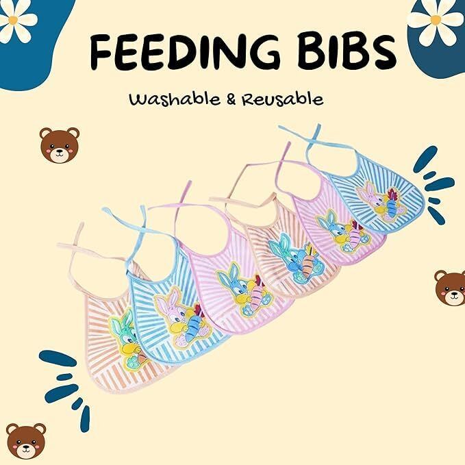 wagwanfly Bibs-Rabbit Set of 6 | Bibs for Baby Boy's & Girls | Infant Apron-picture-11