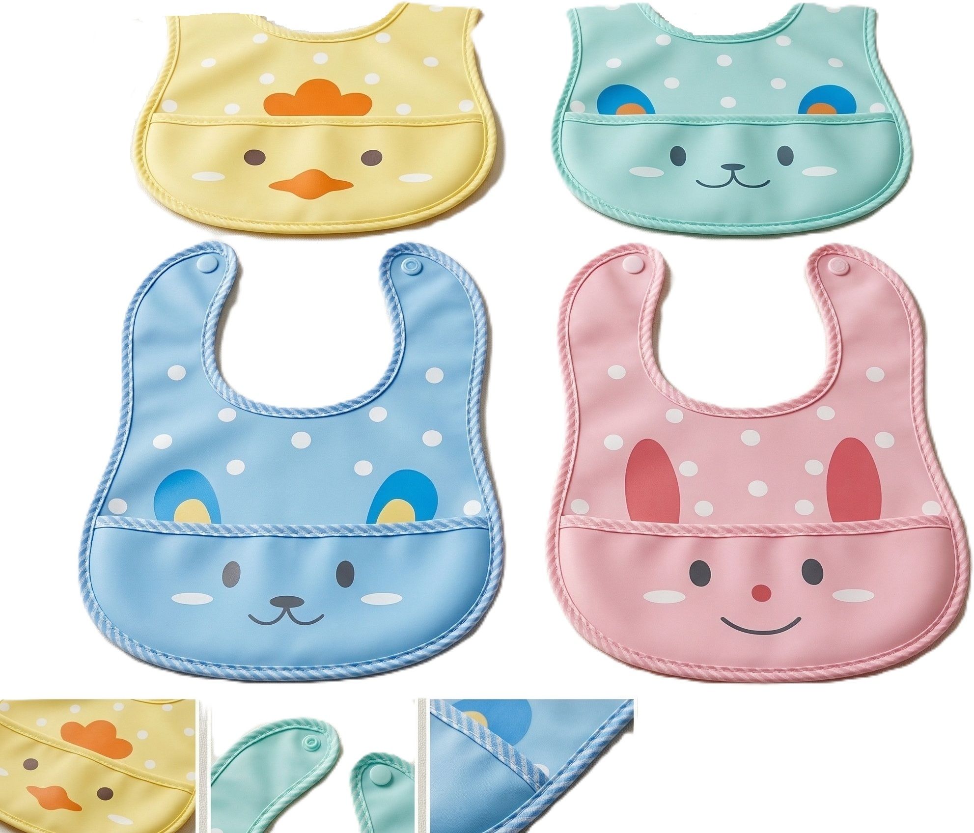 vyaki 4 pcs bib with teddy pocket-picture-19