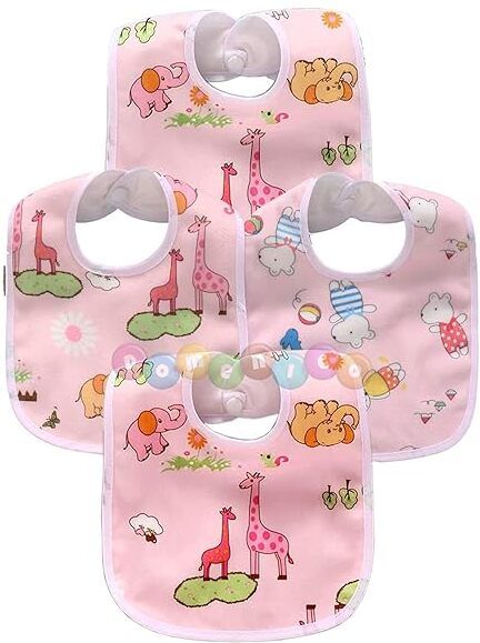 Water Resistant-Premium Super Quality Soft Cotton Daily Use Button bibs (4 BIBS)-image-49