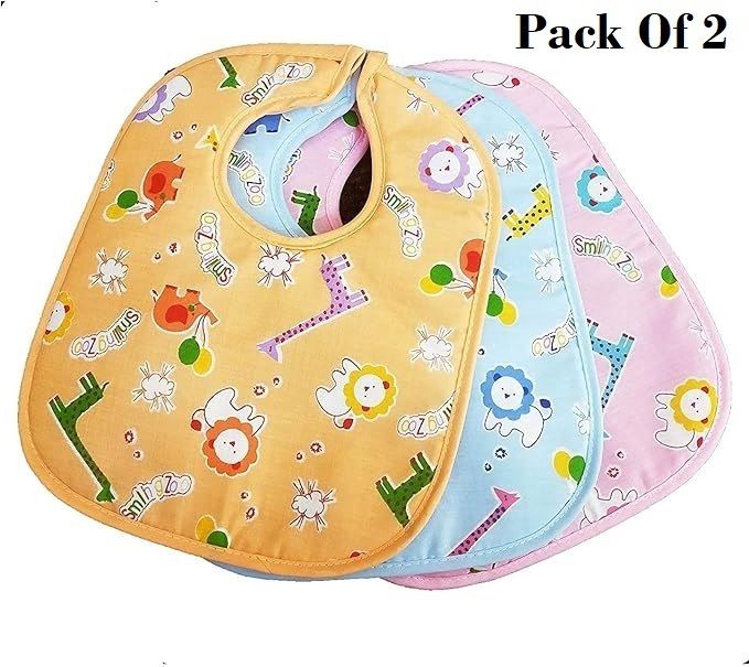 Waterproof Baby Bibs/Aprins For The Babies Bigger Print (Pack Of 2)-image-5