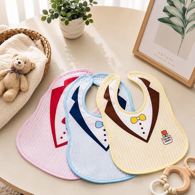 Bib Waterproof Apron for Newborn Babies & Infants | Soft Absorbent Feeding Bib-image-20