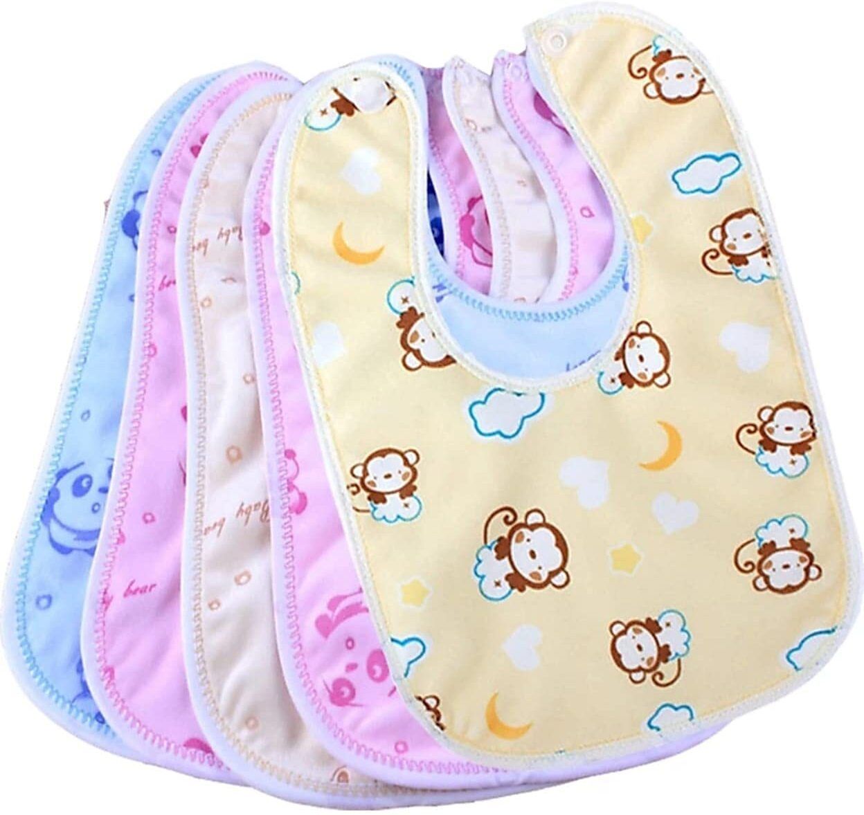 Super Soft Cotton Waterproof Baby Bibs Apron-image-30