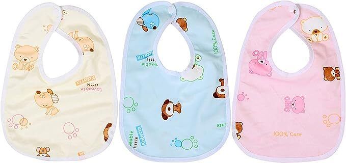 Double Layered Waterproof Bibs Pack Of 3-image-30