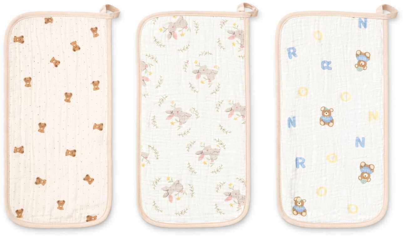 hi mom Soft Cotton Baby Bib & Burp Cloth Set (Pack of 3)-picture-16
