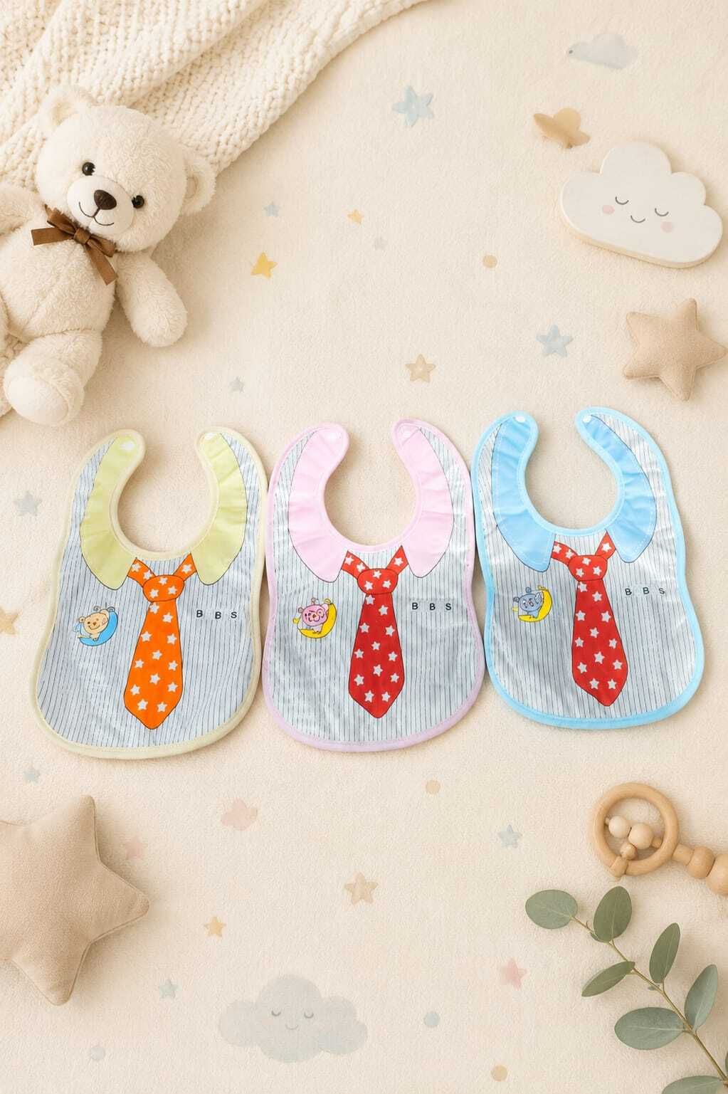 baby holic Baby Cotton Bib Soft Absorbent Feeding Bib for Babies with Snap Closure-picture-33