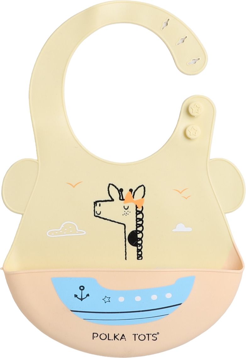 Waterproof Silicone Bibs for Feeding & weaning Babies with Adjustable Velcro-image-45