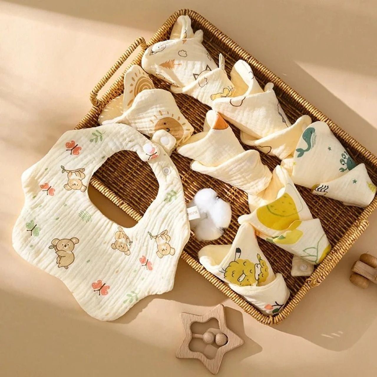 bigbought Premium Cotton Baby Bib Combo Pack 5 for Feeding, Drooling & Burping Use-picture-25