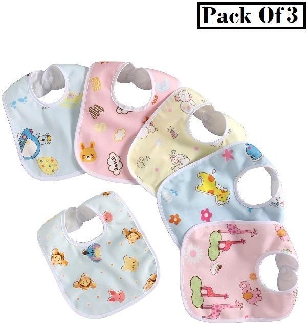 sbts 3 Waterproof Super Soft Cotton Daily Use Feeding Bibs Stylish Trendy Fashionable-picture-23