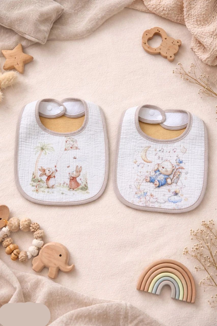 bigbought Baby Bib Waterproof Apron Soft & Absorbent Feeding Bib for Newborn Babies/Infant-picture-40