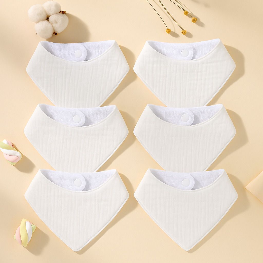 minku creations Double Layer Crinkled Muslin Bibs ,Breathable Baby Bibs for Teething & Feeding 6-picture-16