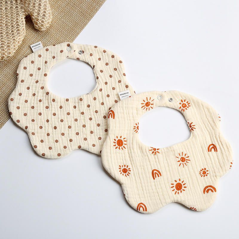 Baby (Pack Of 6) 6 Layers of Muslin Cotton Bib's 100%-image-49