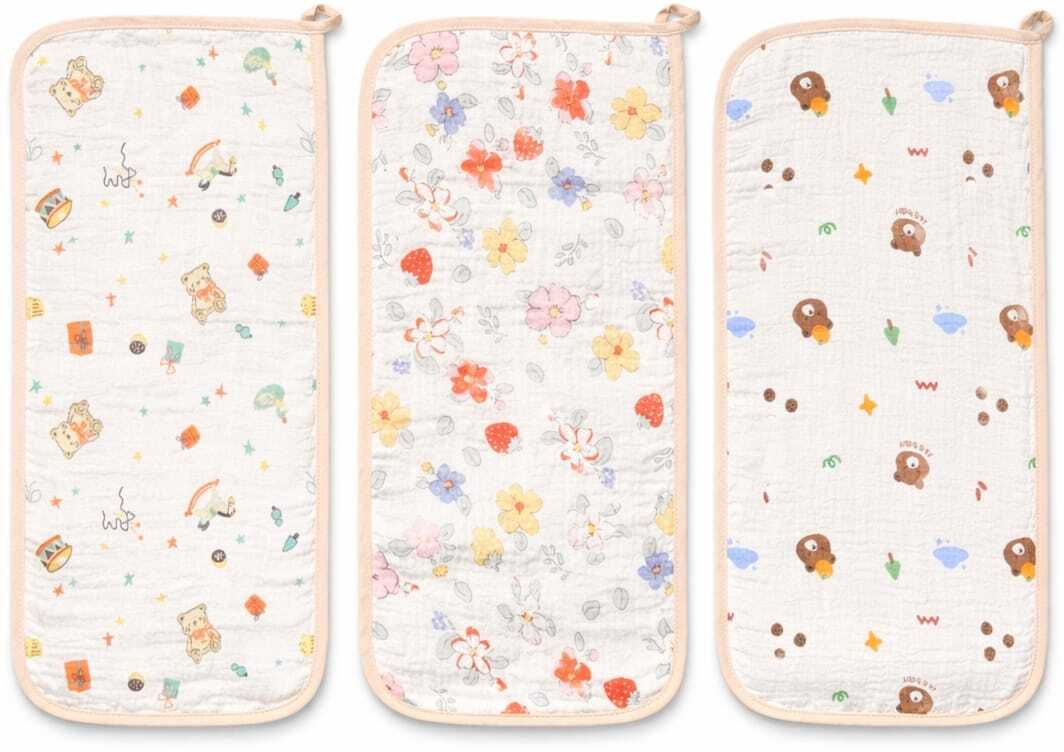hi mom Soft Cotton Baby Bib & Burp Cloth Set (Pack of 3)-picture-15