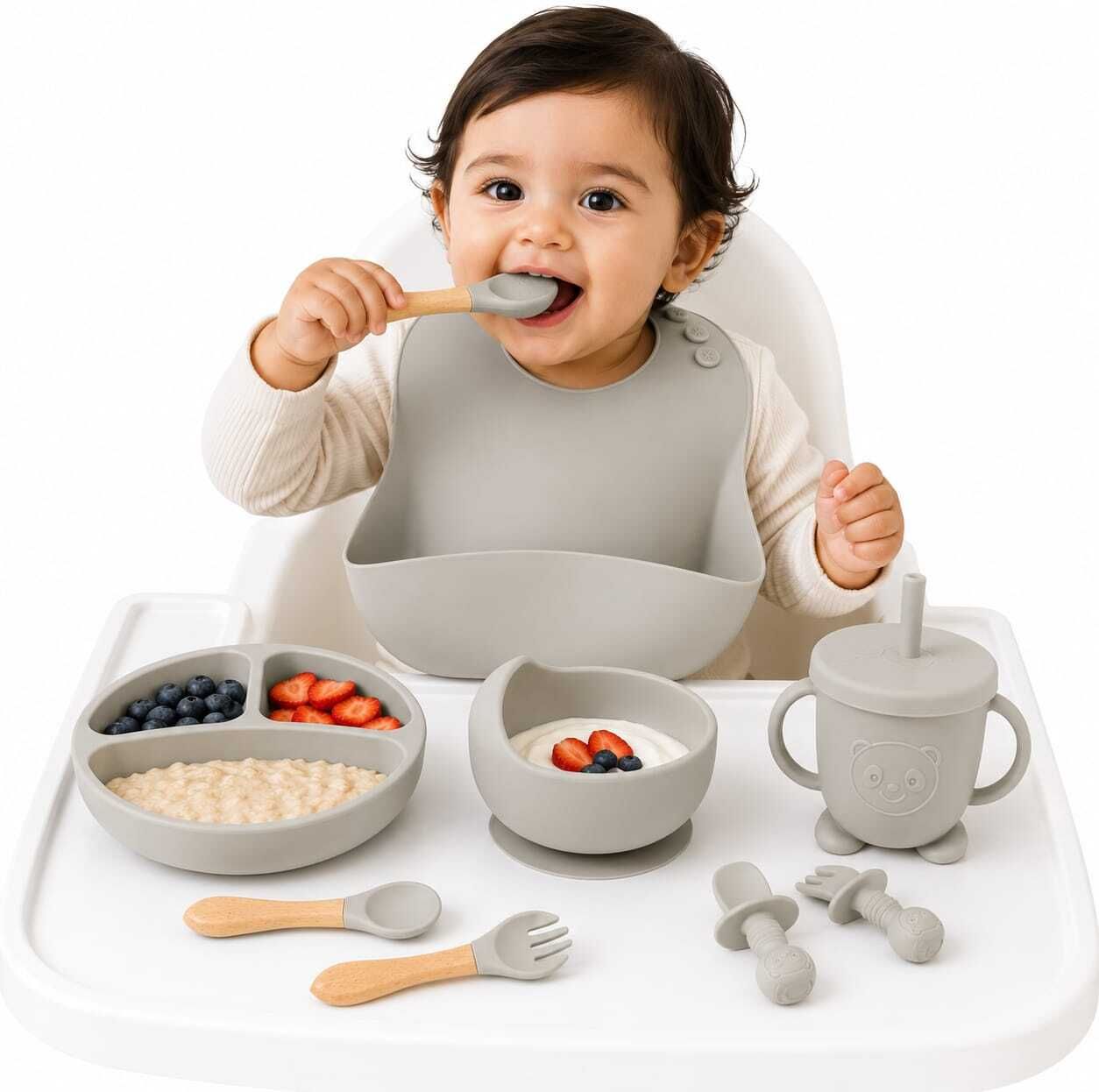 Baby Silicone Feeding Set 6 PCS, Food Grade BPA Free-image-30
