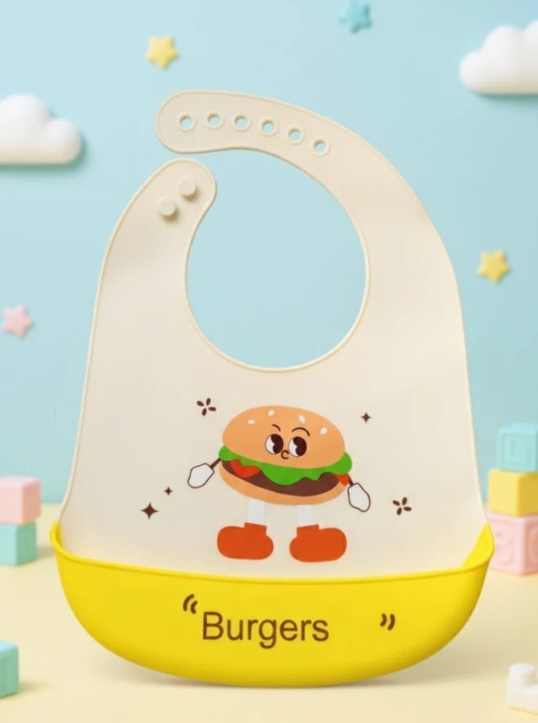 CARTOON PRINTED SILICON FEEDING BIB FOR KIDS, TODDLERS, INFANTS-image-38