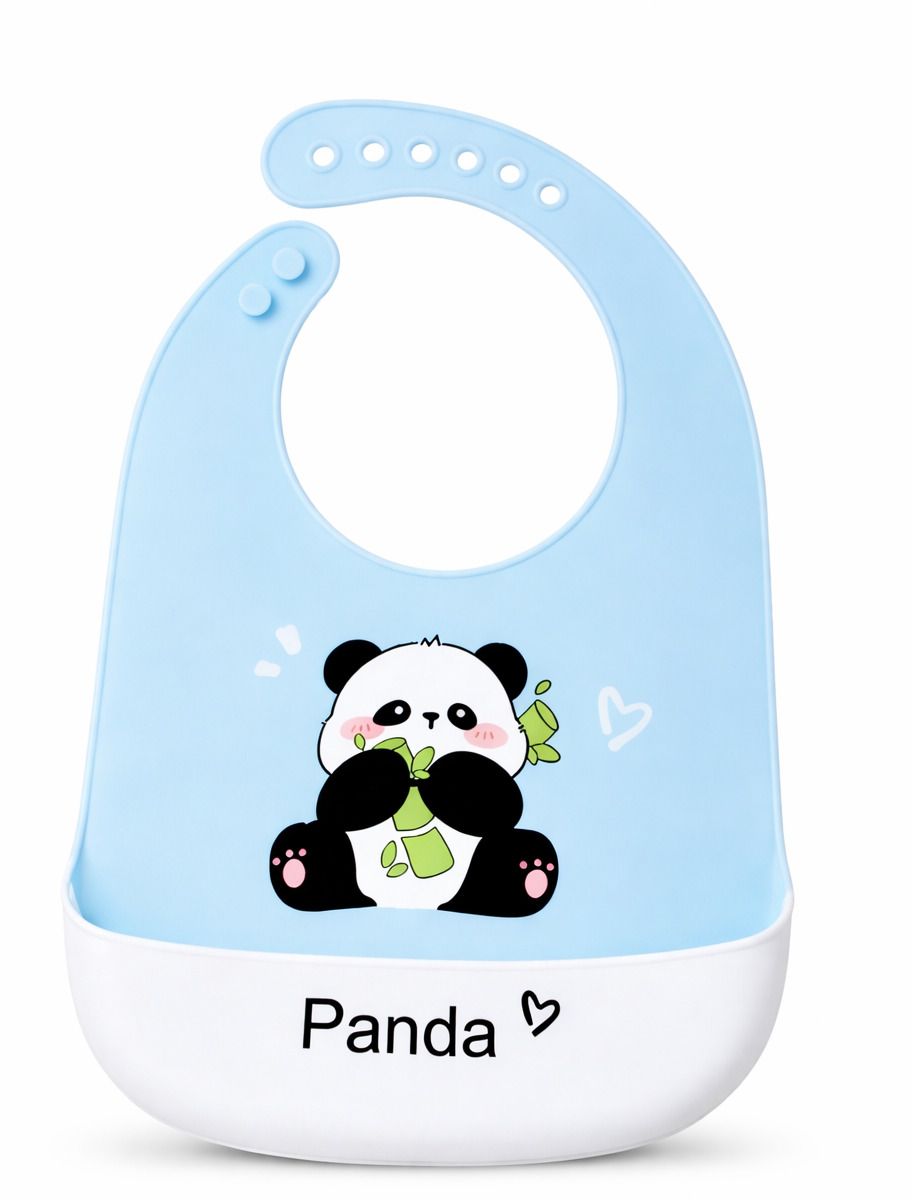 mummasafe Cute Panda Design Silicone Feeding Bib for Babies & Toddlers-picture-12