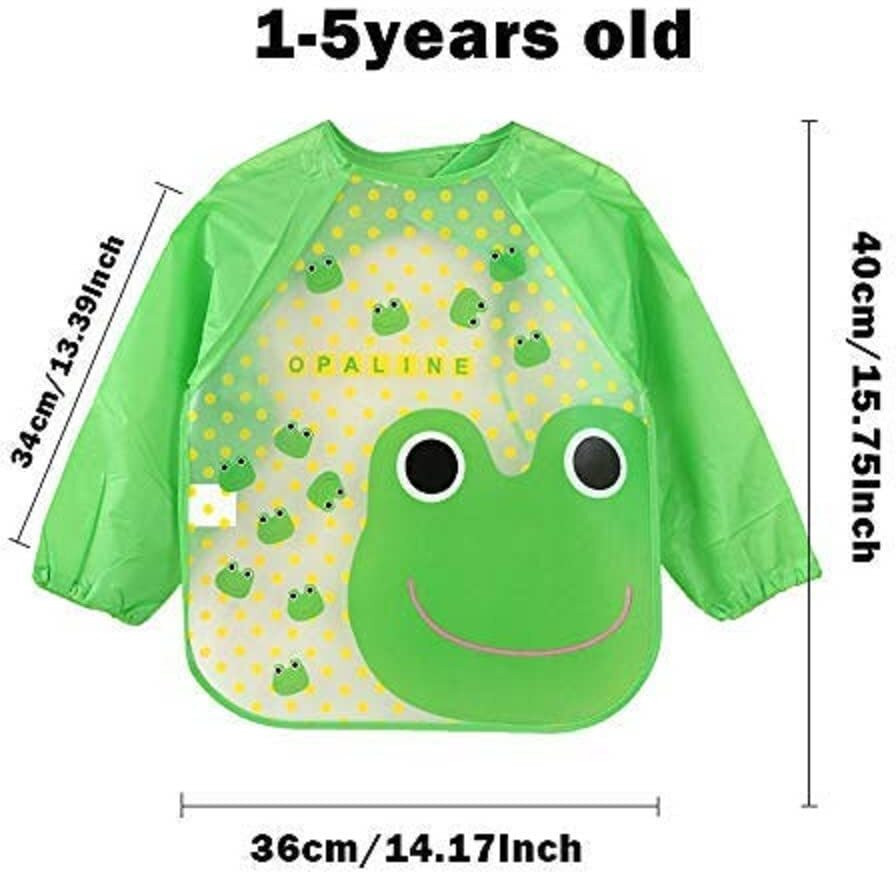 goyoku Baby Sleeves Washable Waterproof Feeding Bib for Babies and Kids Random color image 1