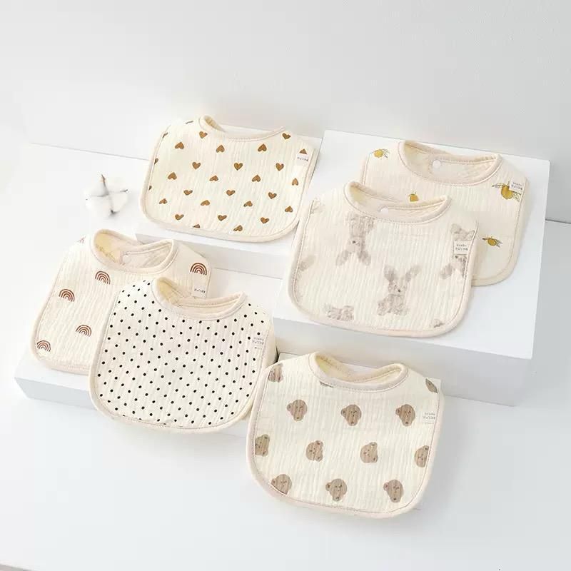 bigbought Newborn Baby Bib Set Ultra Soft Cotton Feeding & Burp Bibs | Unisex | Pack of 5-picture-44